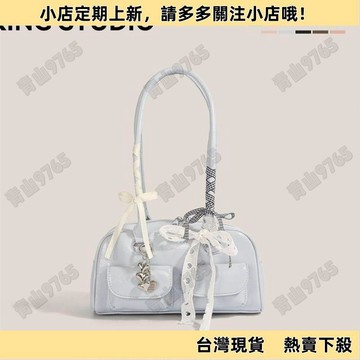 【新品上架】允真 同款 保齡球包 蝴蝶結 高顏值 大容量 單肩 手提 韓系 小挎包