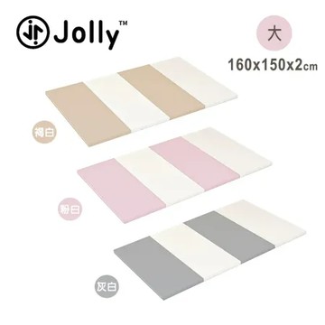 褐白 Jolly莫蘭迪雙色地墊160x150x2cm(大)