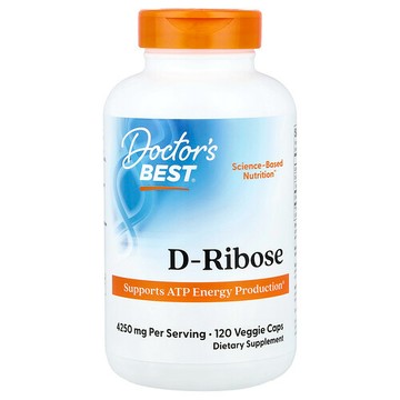 Doctor's Best, 含生物能量核糖® 的 D-核糖，120 粒素食膠囊