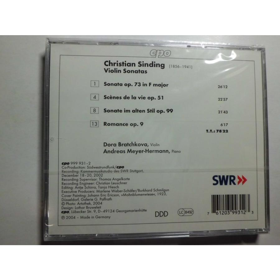 Sinding   Violin Sonatas   Bratchkova, Meyer-Hermann    CD