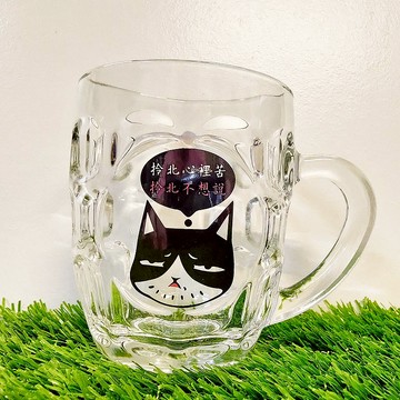 3貓小舖獨家鳳梨造型飲料杯-拎北心裡苦/不想上班