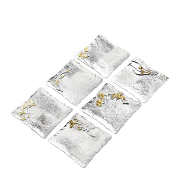 遠舍純錫杯墊日式茶道配件杯托梅蘭竹菊錘紋方形茶托金屬隔熱墊