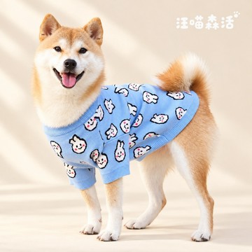 【汪喵森活－優惠出清💲】 藍色兔兔 毛衣 包芯紗 寵物服飾 秋冬服飾 狗衣服 高地 比熊 柯基 法鬥 柴犬 米克斯 土狗