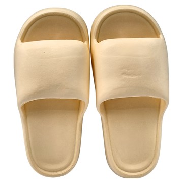 bebehome EVA奶油泡芙增高厚底柔軟防滑拖鞋  38~39  奶油黃