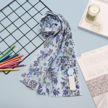 京都抗UV圍巾-TOIRO-更紗(藍/紫)