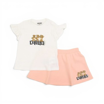 MOSCHINO Kids  GB 兩件組-短袖T恤短裙
