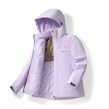 石墨烯極暖衝鋒衣3.0(晨曦紫 中性M-3XL)