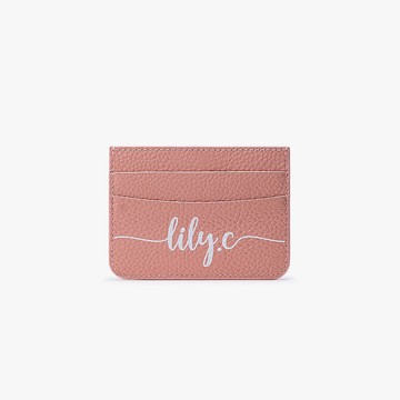 Dearcase 熱門字體 卡夾 蜜荔粉 客製化卡套 - (訂製名字)