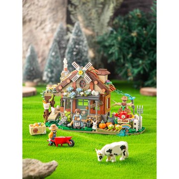 俐智LOZ積木 農場小屋房子小顆粒拼裝玩具益智兒童男孩女孩禮物