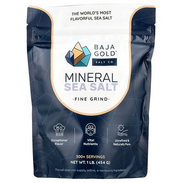 Baja Gold Salt Co., 礦物質海鹽，細磨，1 磅（454 克）