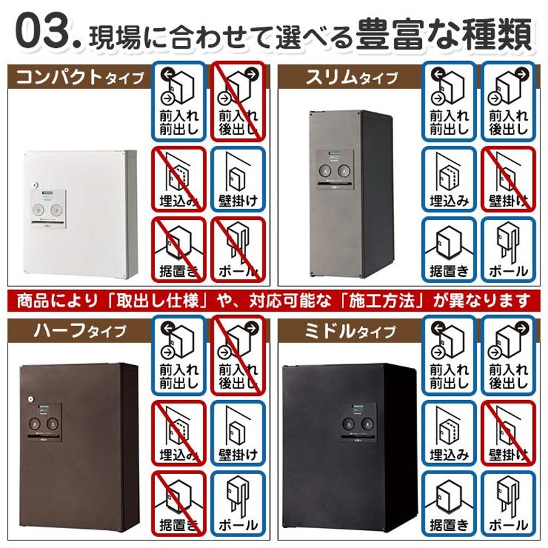 戸建宅配ボックス ポスト COMBO-int 住宅壁埋め込み専用 パナソニック Panasonic [CTNR5911-] コンボイント - 2