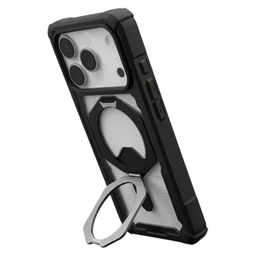UAG iPhone 18/17 Pro 磁吸耐衝擊支架經典保護殼-透明(黑圈)  透明色 + 黑圈