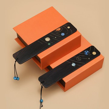 公司貨 免運 可開票 印泥 印章 印台 星辰書簽禮盒套裝實木紫光檀鑲嵌黃銅木質高檔精致老