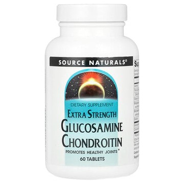 Source Naturals, 殼糖胺軟骨素營養補充劑，加強型，60 片