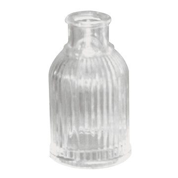 空氣選物 復古浮雕玻璃花瓶h 玻璃花器 桌面裝飾 簡約時尚 增添生活品味  1個  透明  9.5 x 5.5 x 5.5cm