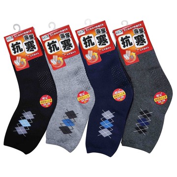 抗寒止滑襪B06-038菱格 22-26cm （顏色隨機出貨）