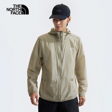 【The North Face 官方旗艦】北面男款棕色防風防曬連帽外套｜87V61I4