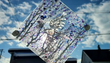 【接單製作】花庭散步 ( 白 ) 透明立體藝術畫 影繪居家裝飾