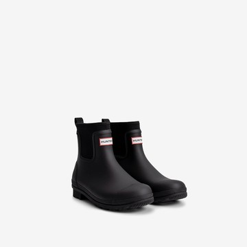 男鞋-Original潛水布拼接切爾西踝靴-黑色