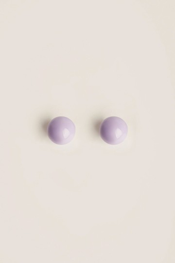 Medium Purple Sphere Stud Earrings