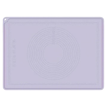 OMG 北歐風 抗菌級矽膠刻度烘焙墊/不沾和麵墊 夢幻紫  60 x 40cm  1個