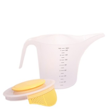 量杯 烘焙攪拌打蛋壺防噴濺壺PP材質多功能長嘴量杯-3入組