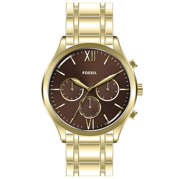 FOSSIL 羅馬多功能三眼手錶-43mm BQM7152