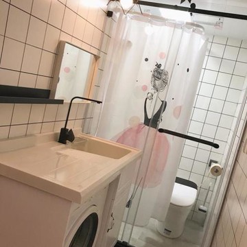 小清新ins北歐不透明布子浴簾