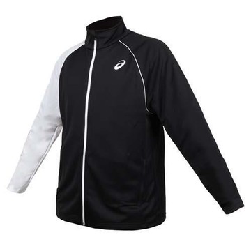 ASICS 男針織外套-台灣製 運動 上衣 休閒