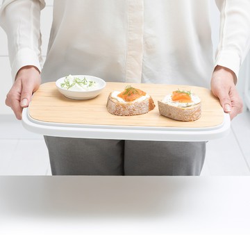 Brabantia 可攜式砧板置物籃(爵士灰/珍珠灰) - 珍珠灰