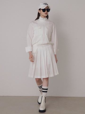 Pocket Crisp Midi Skirt [3color]