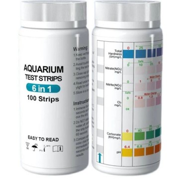 (無附對照表）六合一水質測試紙快速測試紙 PH、NO2、NO3、GH、KH、CL2 魚缸水質檢測 (散裝一入)