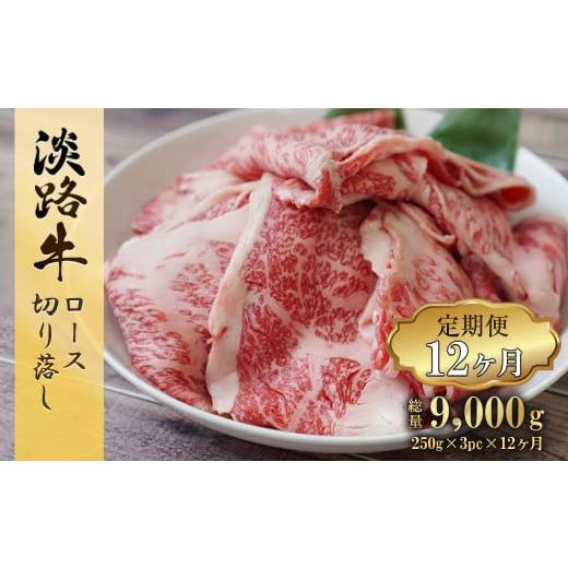 ふるさと納税 兵庫県 淡路市  淡路牛 ロース切り落し 750g (250g×3パック)