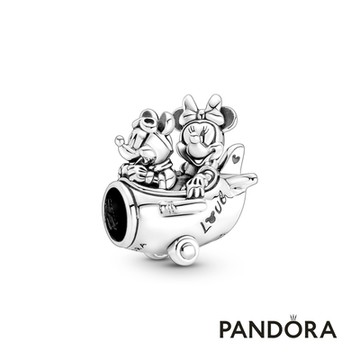 【Pandora官方直營】迪士尼米奇米妮飛機造型串飾-絕版品