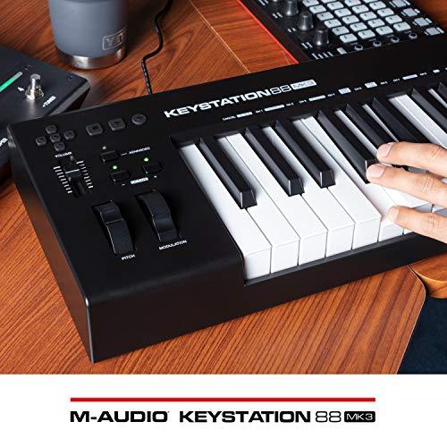 M-Audio 88鍵USB MIDIセミウェイト・キーボード バーチャルシンセ、DAWパラメーターコントロールが可能 Keystation 88MK