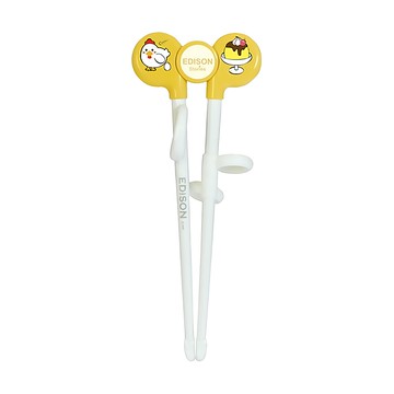 EDISON mama 兒童練習筷 左手用  雞蛋布丁  1雙