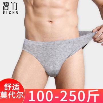 莫代爾棉男內褲柔軟舒適吸汗全尺寸大碼加肥胖中低腰三角內褲