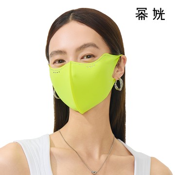 【MG 冪姯】5g光浮感  全面光波防曬口罩 ★黃光 UPF100+抗UV含膠原+精油涼感光波防曬機能布