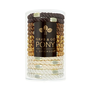 L. ERICKSON 彈力髮圈桶15入-粗版〈焦糖皮棕〉