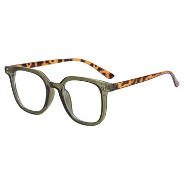 ALEGANT 韓式潮流俐落方框UV400濾藍光眼鏡  松林綠  134mm