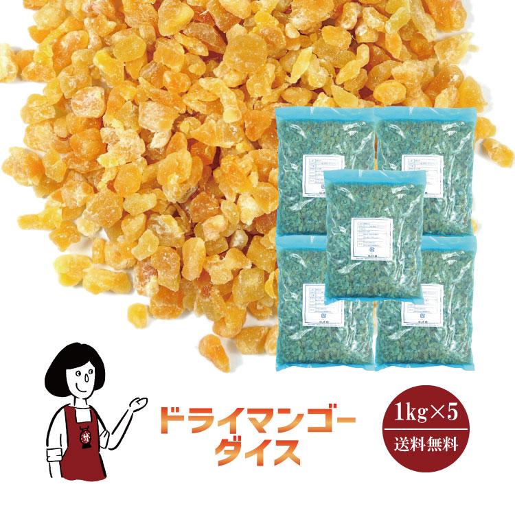 正栄食品 ドライマンゴーダイス 1kg×5 計5kg