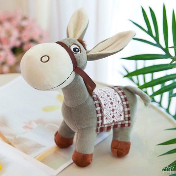 小毛驢公仔可愛毛絨玩具萌玩偶送男孩女孩生日禮物兒童布娃娃裝飾