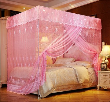 蚊帳家用 宮廷蚊帳老式無支架家用加密加厚三單開門1.35傳統1.5米1.8m床1.2『XY33643』