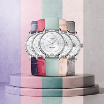 MIDO美度 BARONCELLI 永恆系列 真鑽炫彩機械腕錶 30mm / M0372071610600