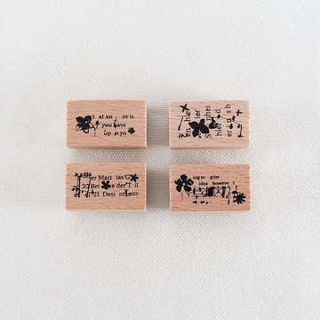 夏米花園 採葉集原創木質印章 Flower ( MTS-CH204 )