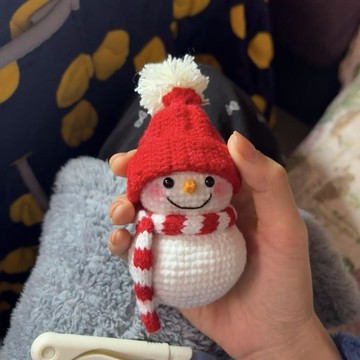 材料包🍋玩偶鉤織雪人鉤織材料包diy聖誕雪人手工編毛線包冬季春節鉤針手工藝 毛線編織帽子手做冬天帽子交換禮物