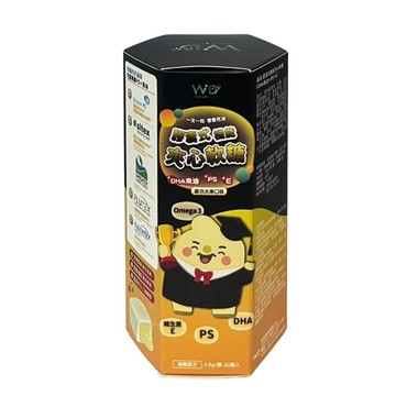 WD 唯多多 膠囊式機能夾心軟糖 DHA魚油+PS+E  30顆  3.6g  1盒