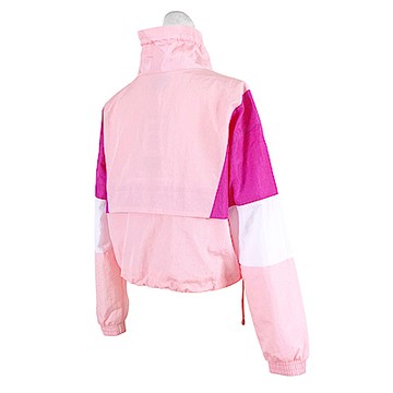 Skechers Outerwear [L121W039-0093] 女 外套 短版 立領 防風 薄款 兩側口袋 粉紅