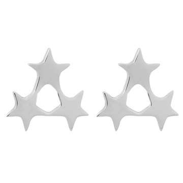 Tada & Toy 三小星星銀色耳針