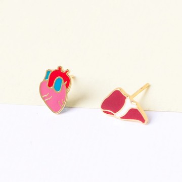 心。肝 | 情人節 耳環 耳夾 生日禮物